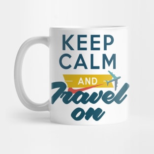 Keep Calm and Travel on an Airplane Mug